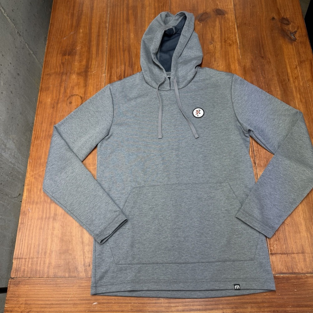 NWT TravisMathew Coveside Hoodie Louisville Cardinals Vintage Mascot Gray Small
